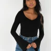 Pulls L Cardigans^Outfitbook Pull en maille fine col V NOIR