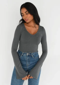 Pulls L Cardigans^Outfitbook Pull en maille fine col V GRIS