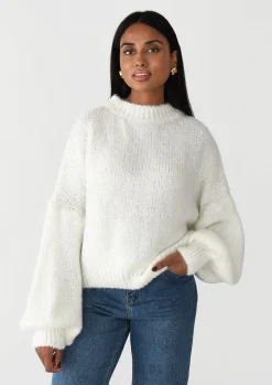 Pulls L Cardigans^Outfitbook Pull en maille laine BLANC