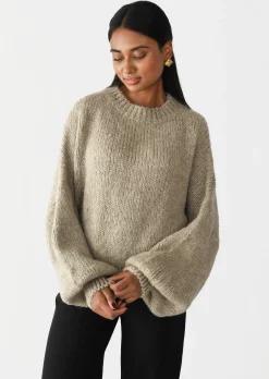 Pulls L Cardigans^Outfitbook Pull en maille laine TAUPE