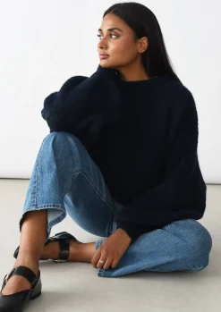 Pulls L Cardigans^Outfitbook Pull en maille laine DARKBLUE