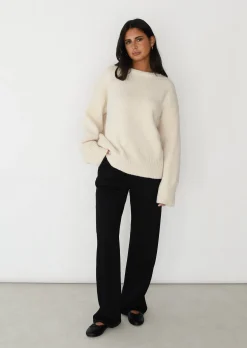 Pulls L Cardigans^Outfitbook Pull en maille oversize beige