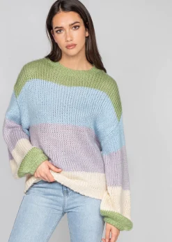 Pulls L Cardigans^Outfitbook Pull en maille épaisse color block