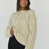 Pulls L Cardigans^Outfitbook Pull en maille épaisse torsadée BEIGE