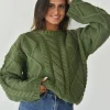 Pulls L Cardigans^Outfitbook Pull en maille épaisse torsadée VERT