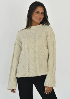 Pulls L Cardigans^Outfitbook Pull en maille épaisse torsadée BEIGE