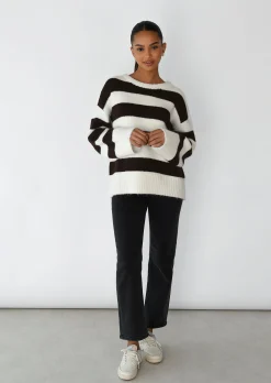 Pulls L Cardigans^Outfitbook Pull en maille rayures BLANC