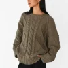 Pulls L Cardigans^Outfitbook Pull en maille torsadée TAUPE