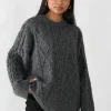 Pulls L Cardigans^Outfitbook Pull en maille torsadée GRIS