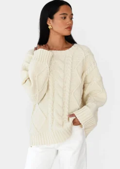 Pulls L Cardigans^Outfitbook Pull en maille torsadée BEIGE