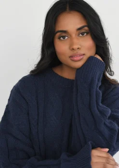 Pulls L Cardigans^Outfitbook Pull en maille torsadée Bleu
