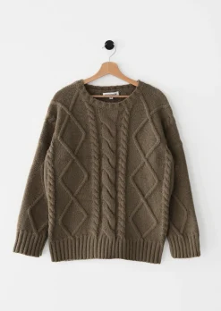 Pulls L Cardigans^Outfitbook Pull en maille torsadée TAUPE