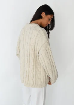 Pulls L Cardigans^Outfitbook Pull en maille torsadée BEIGE