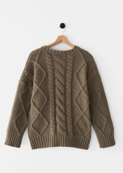 Pulls L Cardigans^Outfitbook Pull en maille torsadée TAUPE