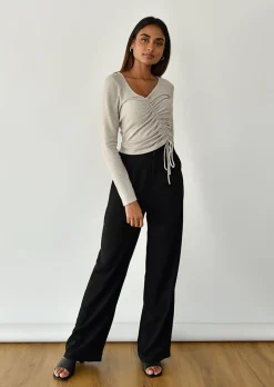 Pulls L Cardigans^Outfitbook Pull froncé BEIGE