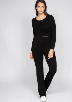 Pulls L Cardigans | Hauts^Outfitbook Pull froncé sur les côtés noir