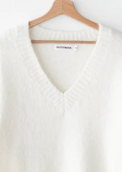 Pulls L Cardigans^Outfitbook Pull maille oversize col V BLANC