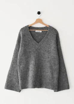 Pulls L Cardigans^Outfitbook Pull maille oversize col V GRIS