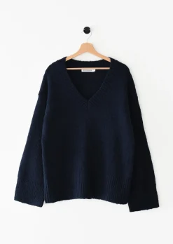 Pulls L Cardigans^Outfitbook Pull maille oversize col V BLEU
