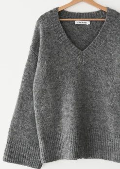 Pulls L Cardigans^Outfitbook Pull maille oversize col V GRIS