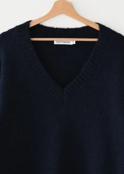 Pulls L Cardigans^Outfitbook Pull maille oversize col V BLEU