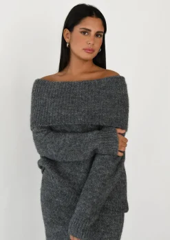 Pulls L Cardigans^Outfitbook Pull maille épaules dénudées GRIS
