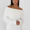 Pulls L Cardigans^Outfitbook Pull maille épaules dénudées BLANC