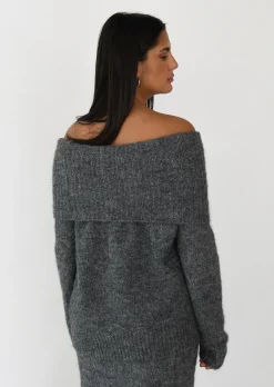 Pulls L Cardigans^Outfitbook Pull maille épaules dénudées GRIS
