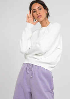 Pulls L Cardigans^Outfitbook Pull oversize col rond en maille BLANC