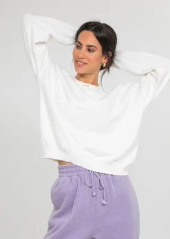 Pulls L Cardigans^Outfitbook Pull oversize col rond en maille BLANC