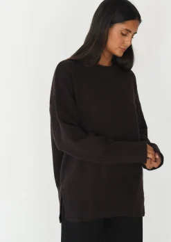 Pulls L Cardigans^Outfitbook Pull oversize en maille fendu sur les côtés MARRON