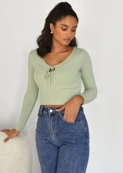 Pulls L Cardigans^Outfitbook Pull à découpe VERT