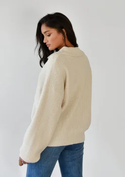 Pulls L Cardigans^Outfitbook Pull-over maille col polo BEIGE