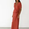 Robes^Outfitbook Robe cache coeur en coton ROUILLE