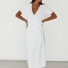 Robes^Outfitbook Robe cache coeur en coton BLANC