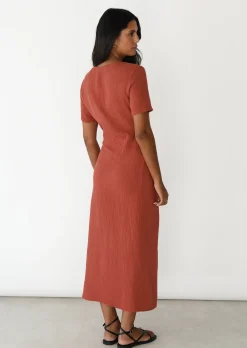 Robes^Outfitbook Robe cache coeur en coton ROUILLE