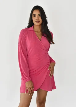 Robes^Outfitbook Robe cache-coeur fluide ROSE
