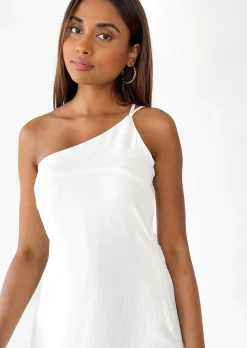 Robes^Outfitbook Robe courte asymétrique BLANC