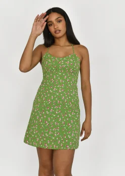 Robes^Outfitbook Robe courte imprimée VERT