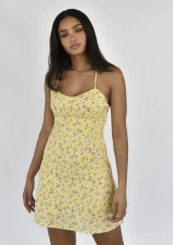 Robes^Outfitbook Robe courte imprimée JAUNE