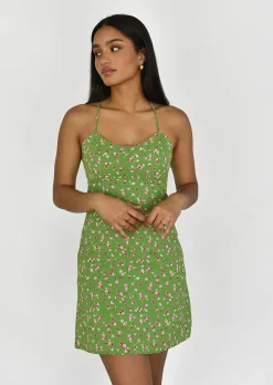 Robes^Outfitbook Robe courte imprimée VERT