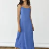 Robes^Outfitbook Robe en lin BLEU