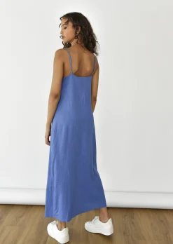 Robes^Outfitbook Robe en lin BLEU