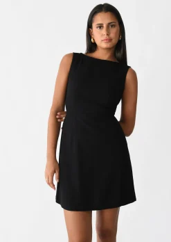 Robes^Outfitbook Robe en lin NOIR