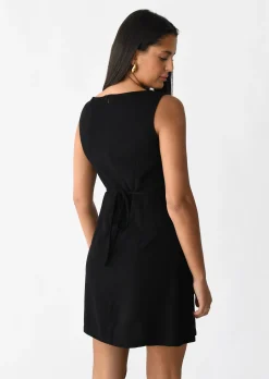 Robes^Outfitbook Robe en lin NOIR