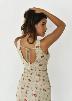 Robes^Outfitbook Robe longue à imprimé floral BEIGE