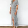 Robes^Outfitbook Robe longue cache coeur fleurie Noir