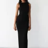 Robes^Outfitbook Robe longue côtelée NOIR