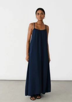 Robes^Outfitbook Robe longue en coton NAVY