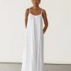 Robes^Outfitbook Robe longue en coton BLANC